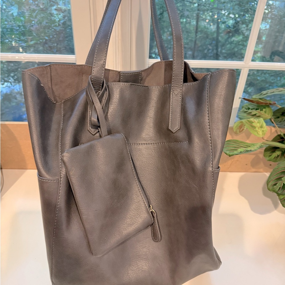 Grey Joy Susan Faux leather bag with wristlet